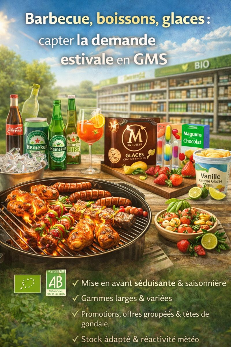 🍖 Barbecue, boissons, glaces : capter la demande estivale en GMS