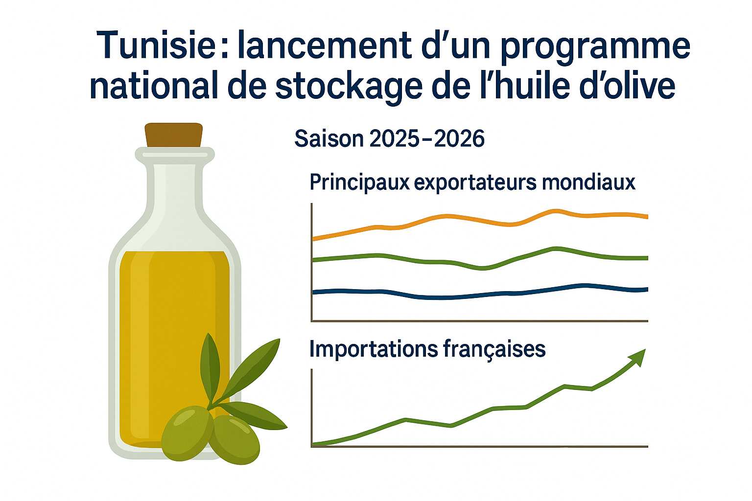 🇹🇳 Tunisie : lancement d’un programme national de stockage de l’huile d’olive (saison 2025-2026)