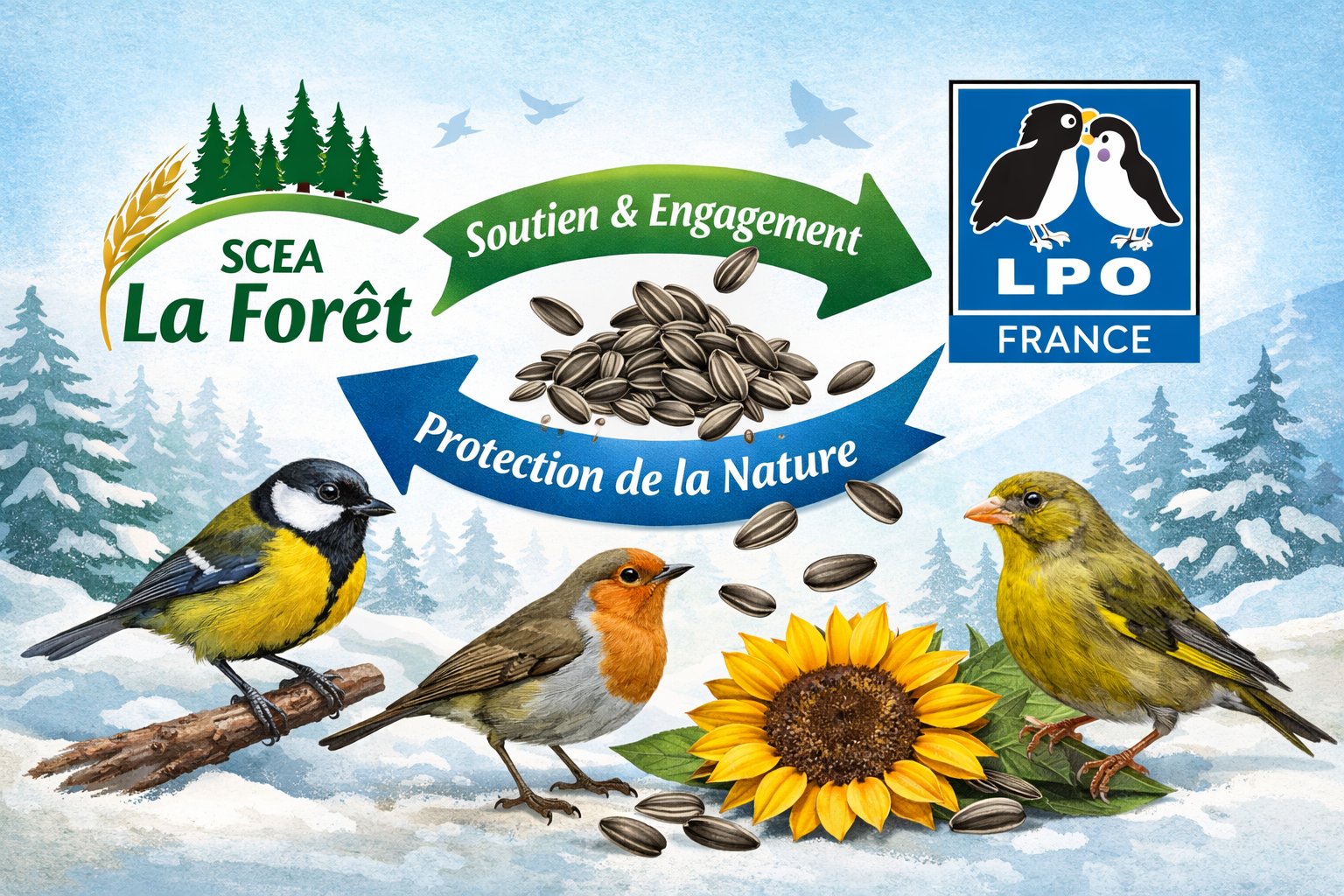 🐦🌻 Nourrir les oiseaux en hiver : un geste simple… et utile