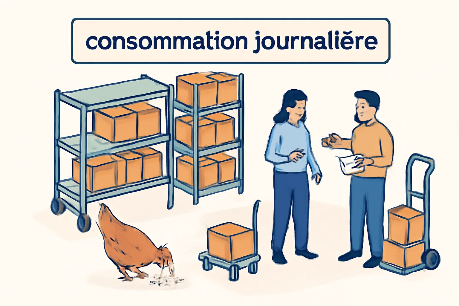 7 rapproché Consommation journalière poule : combien par jour ? 🐔